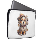 Niedliche Single-Hund-Aufkleber Laptopschutzhülle (Vorne Rechts)