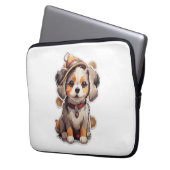 Niedliche Single-Hund-Aufkleber Laptopschutzhülle (Vorderseite Links)