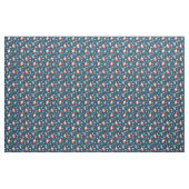 Niedliche Sinterklaas und Muster auf der Marine Stoff (Yard (91,4 cm))