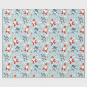 Niedliche Sinterklaas und Muster auf hellblau Geschenkpapier (Flach)