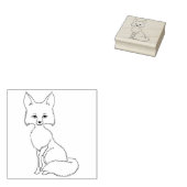 Niedliche Sitzen Fox Gummi-Briefmarke Gummistempel (Stempel)