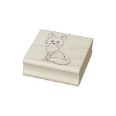 Niedliche Sitzen Fox Gummi-Briefmarke Gummistempel (Stempel)