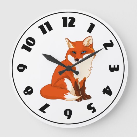 Niedliche sitzende Uhr Fox (Vorderseite)