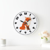 Niedliche sitzende Uhr Fox (Zuhause)