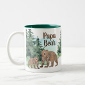 Niedliche Skandinavier Bärenwald Papa Bear Zweifarbige Tasse (Links)