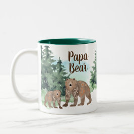 Niedliche Skandinavier Bärenwald Papa Bear Zweifarbige Tasse