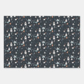 Niedliche Skandinavier Weihnachtsbild Geschenkpapier Set (Vorderseite 2)