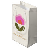 Niedliche skandinavische Blume Personalisiert ein Kleine Geschenktüte (Rückseite Schrägansicht)