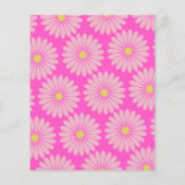 Niedliche skandinavische Blume Pink Baby Dusche (Rückseite)