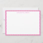 Niedliche skandinavische Blume Rosa Personalisiert Dankeskarte (Vorderseite)