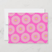 Niedliche skandinavische Blume Rosa Personalisiert Mitteilungskarte (Rückseite)