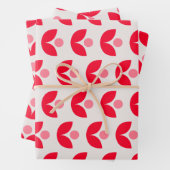 Niedliche skandinavische botanische Geometrie Art Geschenkpapier Set (Beispiel)