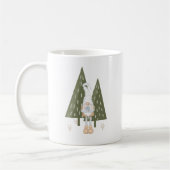 Niedliche skandinavische Gnome Bird Pine Trees Kaffeetasse (Links)