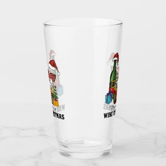 Niedliche skandinavische Gnome-Urlaubsgestaltung Glas (Links)