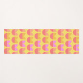 Niedliche skandinavische Tulip Gelborange Blütenfo Yogamatte (Vorderseite (Horizontal))