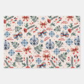 niedliche skandinavische Weihnachten gemütlich Geschenkpapier Set (Vorderseite 3)