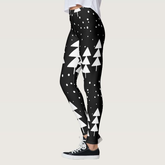 Niedliche skandinavische Weihnachtsbäume Leggings (Links)