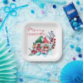 Niedliche skandinavische Weihnachtsmarkt-Teller Pappteller (Party)