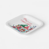 Niedliche skandinavische Weihnachtsmarkt-Teller Pappteller (Gewinkelt)