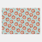 Niedliche skandinavische Weihnachtsmuster Geschenkpapier Set (Vorderseite 3)