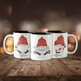 Niedliche skandinavische WeihnachtsNomaden mit Nam Zweifarbige Tasse