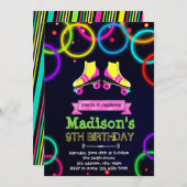 Niedliche Skate-Party Einladung (Vorne/Hinten)