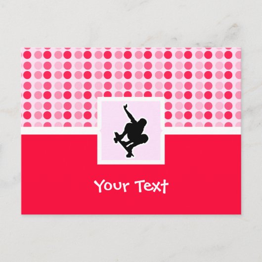 Niedliche Skateboard Postkarte (Vorderseite)