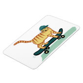 Niedliche Skateboarding Kitty Cat Magnet (Linke Seite)