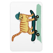 Niedliche Skateboarding Kitty Cat Magnet (Vertikal)