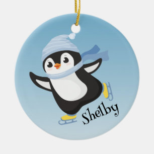 Niedliche Skaten Pinguin Ornament