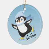 Niedliche Skaten Pinguin Ornament (Links)