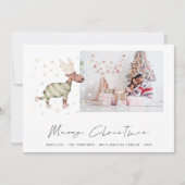 Niedliche Skaten Reindeer Foto Frohe Weihnachten (Vorderseite)