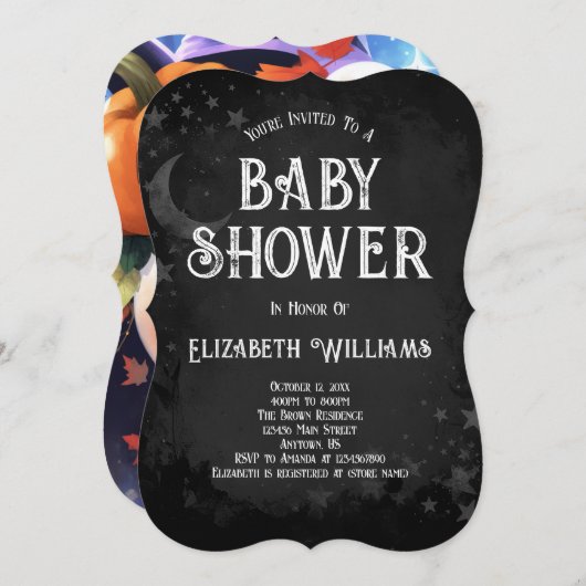 Niedliche Skeleton Halloween Kinderdusche Einladung (Vorne/Hinten)