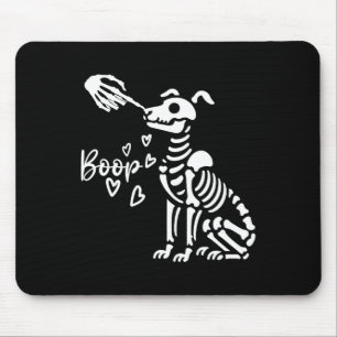 Niedliche Skeletthand Boop Hund Funny Halloween Mousepad