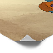 Niedliche Skeletttiere und Pumpkins Halloween Poster (Ecke)