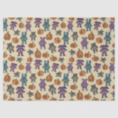 Niedliche Skeletttiere und Pumpkins Halloween Seidenpapier (Vorderseite)