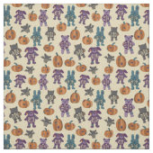 Niedliche Skeletttiere und Pumpkins Halloween Stoff (Muster)
