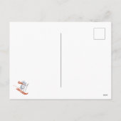 Niedliche SkiMaus Personalisiert Feiertagspostkarte (Rückseite)