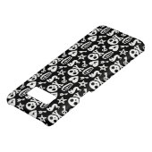 NIEDLICHE SKULL & CROSSBONES SCHWARZ UND WEISS HAL Case-Mate SAMSUNG GALAXY HÜLLE (Unterseite)