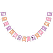 Niedliche Skulls Pastel Halloween Trick oder Trete Wimpelkette (Alle)