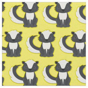 Niedliche Skunker Kinder gelb Stoff