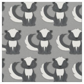 Niedliche Skunks Kinder Grau Stoff (Nahaufnahme)