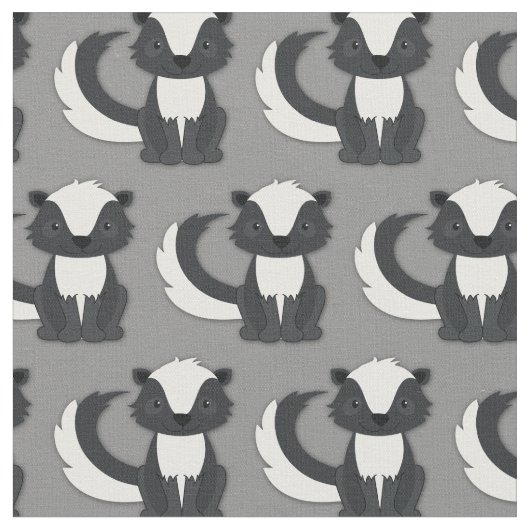 Niedliche Skunks Kinder Grau Stoff (Nahaufnahme)