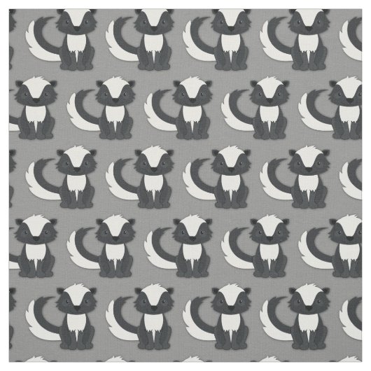 Niedliche Skunks Kinder Grau Stoff (Muster)
