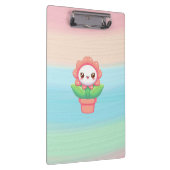 Niedliche, skurrile Blume im Topf Klemmbrett (Rechts)