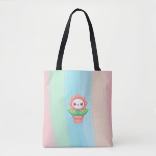 Niedliche, skurrile Blume im Topf Tasche