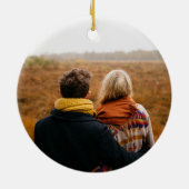 Niedliche skurrile Unser erstes Weihnachts-Rotes F Keramik Ornament (Hinten)