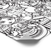 Niedliche slawische Folk Art Nesting Puppen Famili Poster (Ecke)