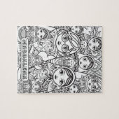 Niedliche slawische Folklorekunst Nests Puppen Erw Puzzle (Horizontal)