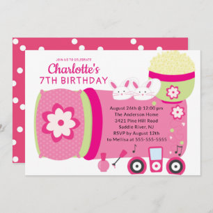 Niedliche Sleepover Geburtstagsparty Einladung